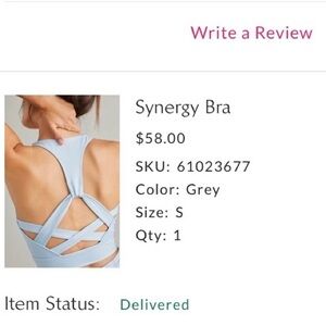 FP Movement by Free People Synergy Bra in Blue-worn once!